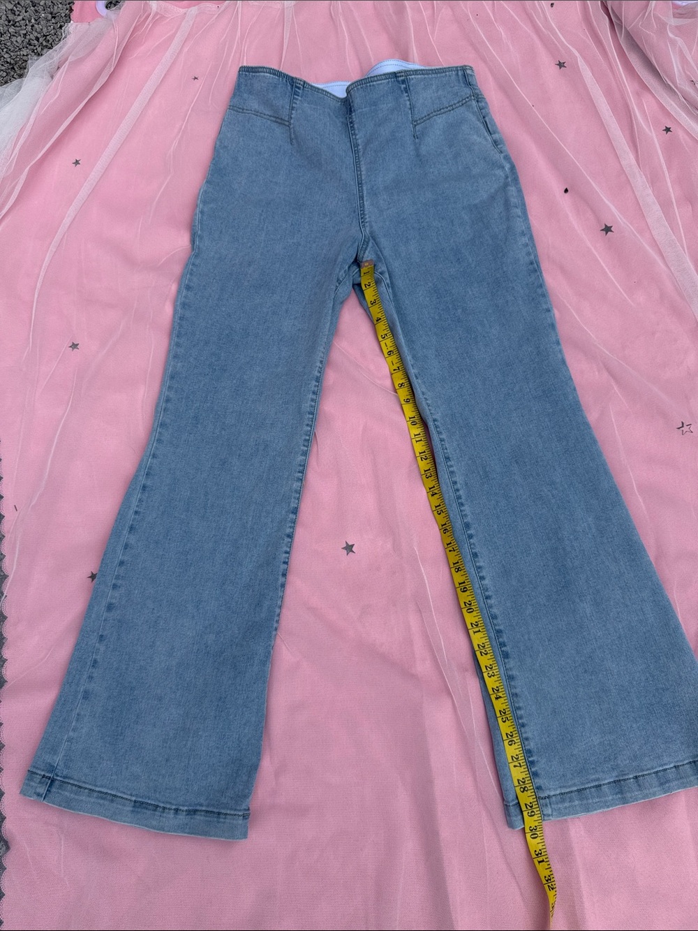 NWOT KNOX ROSE Size 14 Bell Bottom Stretch Waist Blue Jeans!These are SUPER COOL
